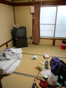 In Komatsu, I stayed at a small Japanese inn, called a ryokan. 